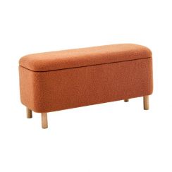 Bedroom Storage Bench with Wooden Legs