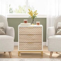 5Pcs Modern 3 Drawer Side Table Nightstand